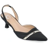 Journee Collection Women's Nellia Slingback Kitten Heel Pumps In Black