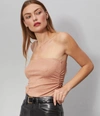 Michael Stars Alexis Shine Tube Top In Terra