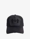 Dsquared2 Structured Black Cap With Bold Logo Patch In Black