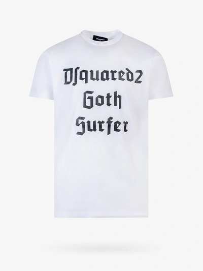 Dsquared2 Goth Surfer 短袖t恤 In White