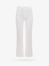 Mother The Tripped Distressed Bootcut Ankle Jeans In White