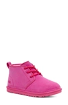 Ugg Neumel Womens Suede Shearling Casual Boots In Hot Pink/pink