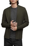 Allsaints Mode Merino Open Cardigan In Park Green