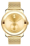 Movado Bold Mesh Bracelet Watch, 45mm In Gold