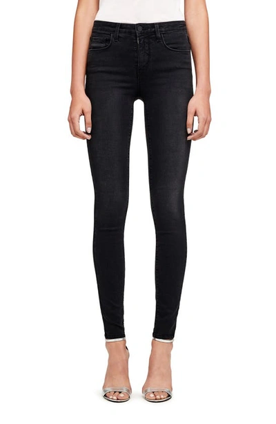 L Agence Marguerite Skinny Jean In Noir In Blue