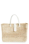 Btb Los Angeles Jules Oversized Cutout Tote Bag In Natural White