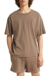 Elwood Core Oversize Cotton Jersey T-shirt In Vintage Brown