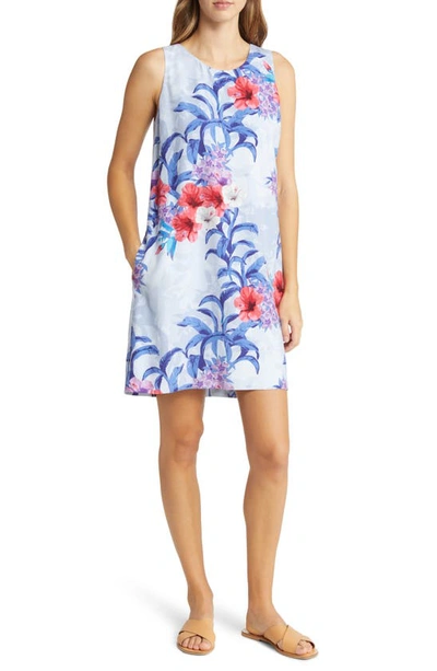 Tommy Bahama Alameda Blooms Sleeveless Shift Dress In Blue