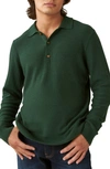Lucky Brand Cloud Soft Polo Sweater In Eucaplytus Leaf