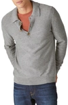 Lucky Brand Cloud Soft Polo Sweater In Medium Heather Grey