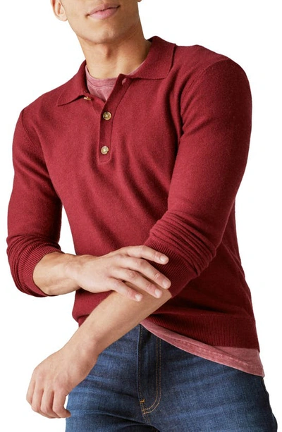 Lucky Brand Cloud Soft Polo Sweater In Port Royale