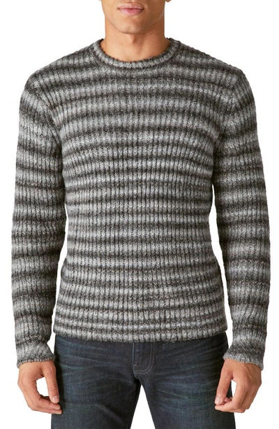 Lucky Brand Space Dye Crewneck Sweater In Grey
