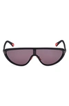 Moncler Vitesse Two-tone Acetate Shield Sunglasses In Black