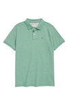 Vineyard Vines Kids' Edgartown Piqué Performance Polo In Jolly Green