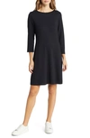 Tommy Bahama Darcy Three-quarter Sleeve Minidress In Black