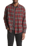 Rails Lennox Relaxed Fit Plaid Cotton Blend Button-up Shirt In Graham Ember Grey Melange