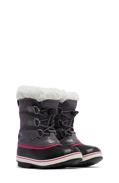 Sorel Kids' Yoot Pac Waterproof Snow Boot In Pulse/ Black