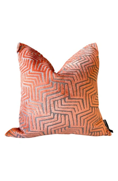 Modish Decor Pillows Velvet Pillow Cover In Rust