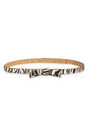 Kate Spade Leopard Genuine Calf Hair Bow Belt In Zebra