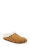 Birkenstock Zermatt Womens Faux Fur Leather Slide Slippers In Mink Suede