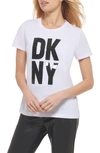 Dkny Cotton Logo T-shirt In Black