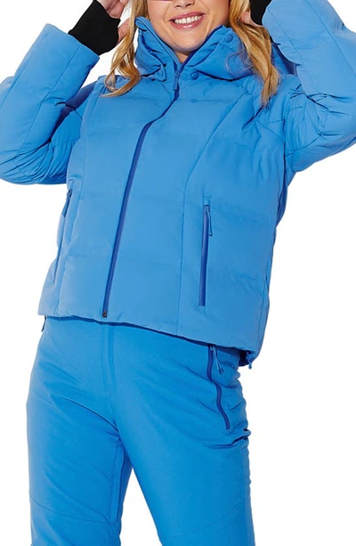 Halfdays Georgie Puffer Jacket In Blue Bird