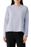 Eileen Fisher Boxy Long Sleeve Top In Delphine