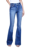 L Agence Bell High-rise Flared Jeans In Cambridge