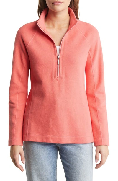 Tommy Bahama New Aruba Half Zip Pullover In Lt Pomodoro