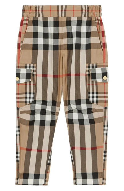 Burberry Kids' Mixed Vintage Check 工装裤 In Neutrals