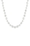Splendid Pearls 8-9mm Cultured Baroque Freshwater Pearl Necklace In White