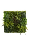 Nearly Natural Artificial Living Wall Uv Resistant In Green