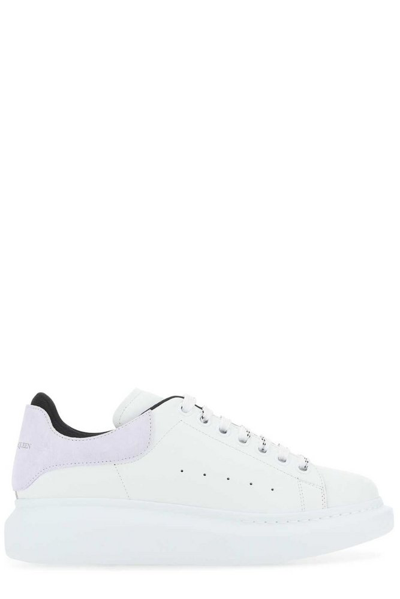 Alexander Mcqueen Laced Round Toe Sneakers In White