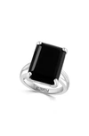 Effy Sterling Silver Onyx Ring In Black