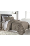 Southshore Fine Linens Premium Collection Vilano Brickyard Quilt Set In Dark Taupe
