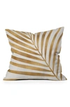 Deny Designs Modern Tropical Metallic Gold Throw Pillow In Multi