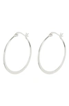 Argento Vivo Large Flat Hoop Earrings In Silver