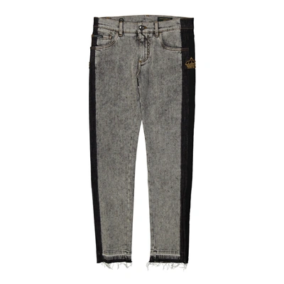 Dolce & Gabbana Skinny Denim Jeans In Gray