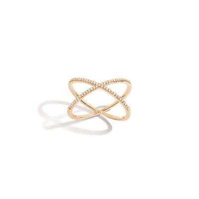 AURATE NEW YORK AURATE NEW YORK PETITE DIAMOND X RING