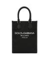 DOLCE & GABBANA SMALL NYLON BAG WITH RUBBERIZED LOGO