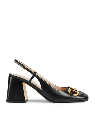 Gucci Women's Pumps Medium Heel With Clamp In Black