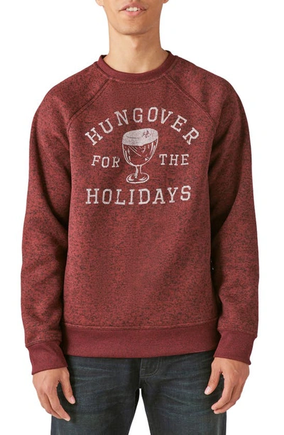 Lucky Brand Hungover For The Holidays Sweatshirt In Red