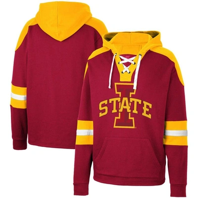 Colosseum Cardinal Iowa State Cyclones Lace-up 4.0 Pullover Hoodie