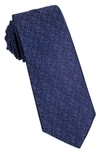Wrk W.r.k Textured Silk Tie In Blue