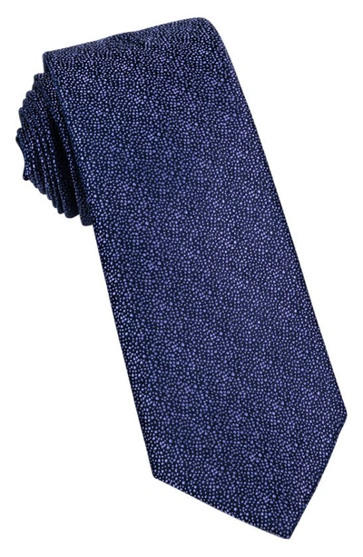 Wrk W.r.k Textured Silk Tie In Blue