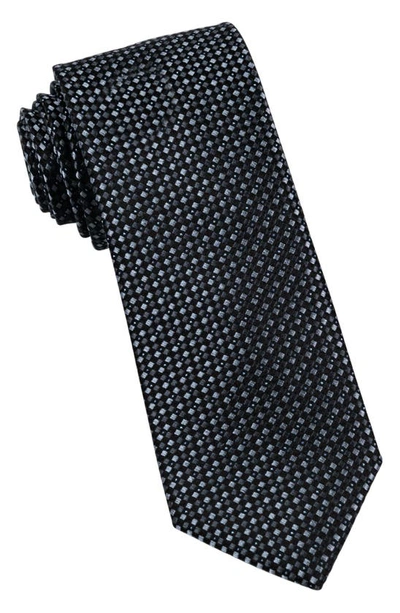 Wrk W.r.k Neat Silk Tie In Black