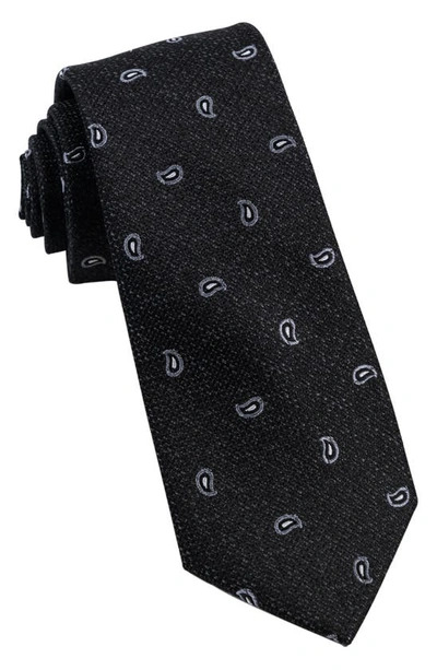 Wrk W.r.k Paisley Silk Tie In Black