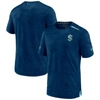 Fanatics Branded Deep Sea Blue Seattle Kraken Authentic Pro Rink Premium Camo T-shirt In Navy