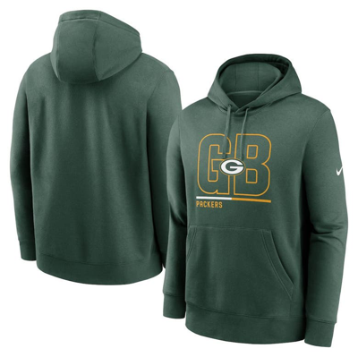 Nike Green Green Bay Packers City Code Club Fleece Pullover Hoodie