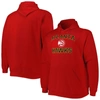 Profile Men's Red Atlanta Hawks Big And Tall Heart And Soul Pullover Hoodie In Red
